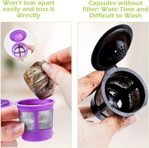 CAPMESSO Disposable Coffee Paper Filters Replacement Kerig Filter Compatible with Reusable Single Serve Pods Keurig Coffee Maker-300 Count (Natural) in Saudi Arabia