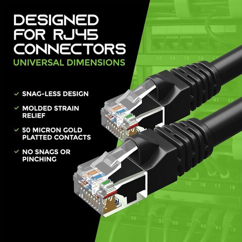 GEERIT 10 pack ، CAT5E Ethernet Patch Cable 6 FET - Snagless RJ45 Computer LAN CORD in Saudi Arabia