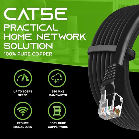 GEERIT 10 pack ، CAT5E Ethernet Patch Cable 6 FET - Snagless RJ45 Computer LAN CORD in Saudi Arabia