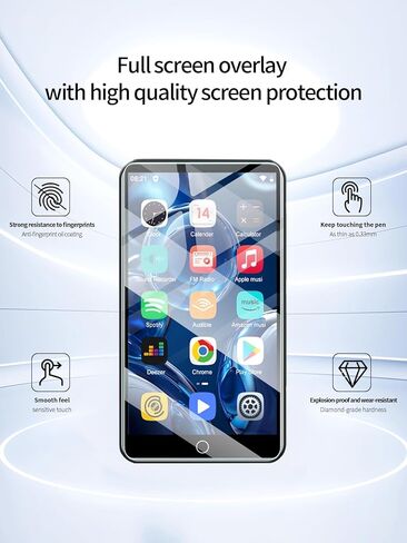 Screen Protector for SWOFY M503 Pro 4.0-inch Touch Screen Android MP4 MP3 Player, High-definition Scratch Resistant Film,HD Clear, Bubble Free with Easy Installation Kit, 3 Pack. in Saudi Arabia