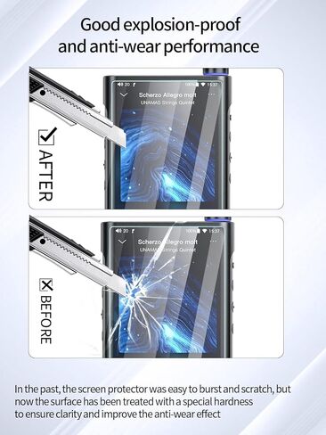 Screen Protector for FiiO M15S Hi-Res MP3 Music Player, High-definition Scratch Resistant Film,HD Clear, Bubble Free with Easy Installation Kit, 2 Pack in Saudi Arabia