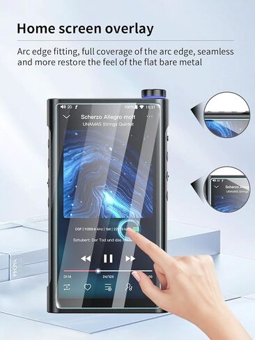 Screen Protector for FiiO M15S Hi-Res MP3 Music Player, High-definition Scratch Resistant Film,HD Clear, Bubble Free with Easy Installation Kit, 2 Pack in Saudi Arabia