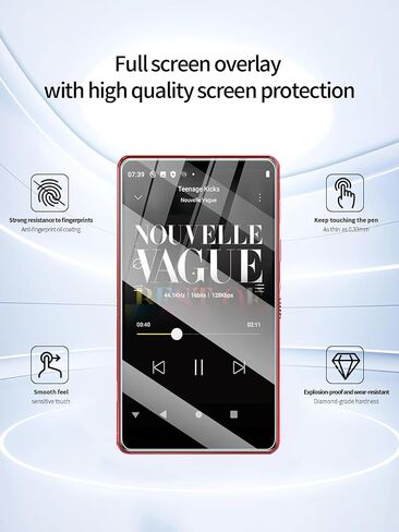 واقي الشاشة لـ Swofy M503Pro MP3 Player 4 بوصة لمشغل الموسيقى ، فيلم مقاوم للخدش عالي الدقة ، واضحة HD ، وخالية من الفقاعات مع مجموعة التثبيت السهلة ، 3 عبوات. in Saudi Arabia