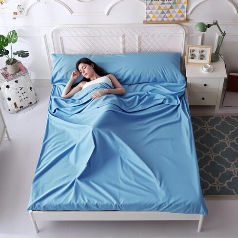 Wind Tour Sleeping Bag Liner Adult Sleep Sack Lightweight Portable Travel Sheets for Hotel Double Sleeping Bag Liners for Camping Backpacking Hotels in Kuwait