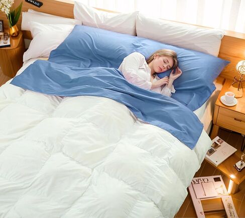 Wind Tour Sleeping Bag Liner Adult Sleep Sack Lightweight Portable Travel Sheets for Hotel Double Sleeping Bag Liners for Camping Backpacking Hotels in Kuwait