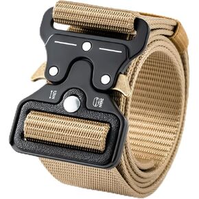 Tactical Belt Military Style Work Hiking Riggers Web Nylon Belts with Quick Release Metal Buckle in Saudi Arabia