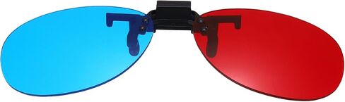 MECCANIXITY Red Blue/Cyan 3D Clip-on Glasses, Anaglyph 3D Viewing Glasses Hanging Frame Round for Movies Theater Games TV Photos Projector in Saudi Arabia