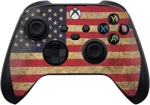 Skins Skins Mighty متوافق مع جهاز التحكم Xbox Series X و S - العلم العتيق | غلاف الالتفاف الواقي ، الدائم ، والفريد من نوعه | من السهل تطبيق وتغيير الأنماط | صنع في الولايات المتحدة in Saudi Arabia