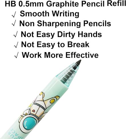 Maydahui 12 Pcs Cartoon Milk Cow Eternal Pencils Retractable HB 0.5 mm Cow Print Everlasting Pencils Magic Inkless Pencil for Student Teacher School Office Supplies Birthday Party Gift in Kuwait