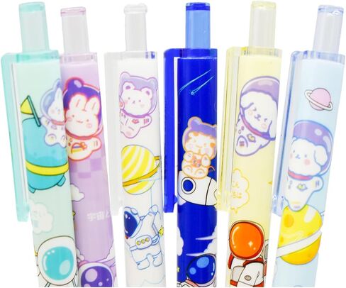 Maydahui 12 Pcs Cartoon Milk Cow Eternal Pencils Retractable HB 0.5 mm Cow Print Everlasting Pencils Magic Inkless Pencil for Student Teacher School Office Supplies Birthday Party Gift in Kuwait