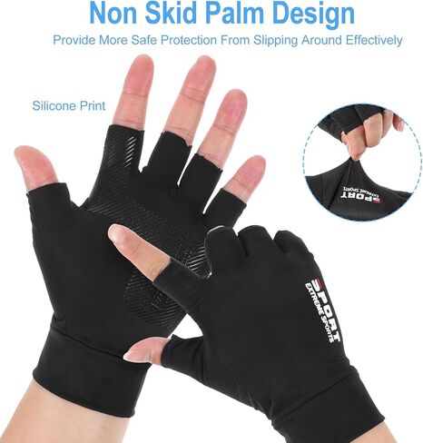 Fingerless Gloves, Multipurpose Fingerless UV Protection Gloves for Fishing Driving Sailing Rowing Kayaking & Paddling Glove, Water & Sports Sun Protect Glove for Men and Women in Saudi Arabia