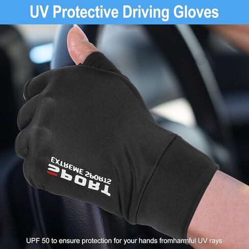 Fingerless Gloves, Multipurpose Fingerless UV Protection Gloves for Fishing Driving Sailing Rowing Kayaking & Paddling Glove, Water & Sports Sun Protect Glove for Men and Women in Saudi Arabia