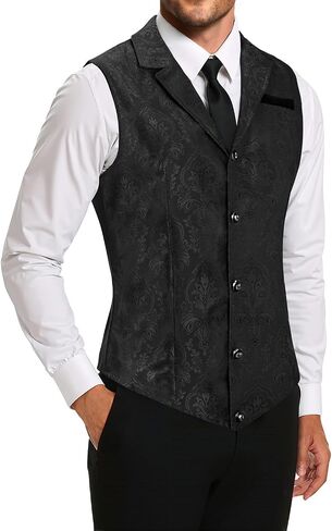 Century Star Mens Victorian Suit Vest Steampunk Gothic Corset Tuxedo Formal Waistcoat Renaissance Medieval Pirate Vests in Saudi Arabia