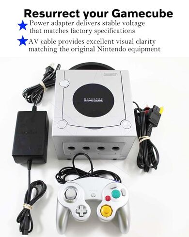 AC Power Supply and AV Cable for Gamecube, AC Power Supply Adapter for Gamecube NGC System,Power Cord Compatible Nintendo Gamecube Console in Kuwait