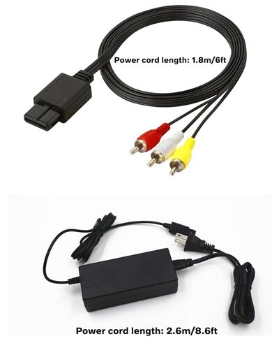 AC Power Supply and AV Cable for Gamecube, AC Power Supply Adapter for Gamecube NGC System,Power Cord Compatible Nintendo Gamecube Console in Kuwait