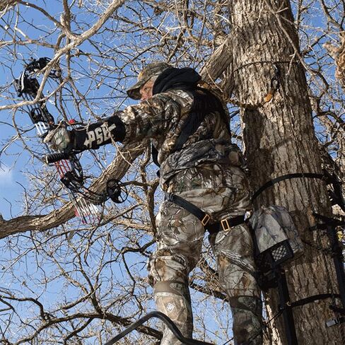 Muddy Hunting Tree Stand Safety Systems Lightweight Padded Nylon Quick-Release Crossover Harness Combo, Large in Saudi Arabia