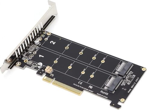 M.2 NVME SSD M مفتاح لبطاقة محول PCIE X8 ، PCIE إلى NVME CARD CARD ، 32GBPS SSD PCIE 3.0/4.0 محول لجهاز الكمبيوتر المكتبي ، PCI E كامل القناة الكاملة (PH45) in Kuwait