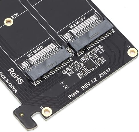 M.2 NVME SSD M مفتاح لبطاقة محول PCIE X8 ، PCIE إلى NVME CARD CARD ، 32GBPS SSD PCIE 3.0/4.0 محول لجهاز الكمبيوتر المكتبي ، PCI E كامل القناة الكاملة (PH45) in Kuwait