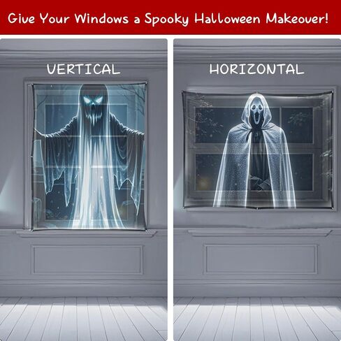 Halloween Holographic Rear Projector Screen 50" x 89" Hologram Window Movie Screen Rear Projector Indoor Outdoor Double Sided Video Projection (100"- Projector Screen) in Saudi Arabia