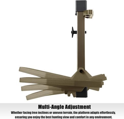 UIIHUNT Saddle Platform, Die-Cast Aluminum Construction Saddle Hunting Platform, Mobile Reliable Adjustable Hunting Platform, Silent Hunting Tree Saddle Hunting System Platform, 12"x 12" Platform in Saudi Arabia