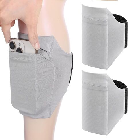 Leg Phone Holder, Cell Phone Leg Straps Ankle Wallet Thigh Phone Holder Wallet Calf Straps Adjustable Arm Pouch Non Slip Sports Armband Storage Bag for Equestrian Jogger Running Workout in Kuwait
