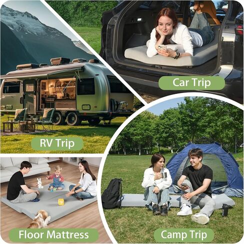 3.5" Extra Thick Foam Camping Mattress, Waterproof Cover & Travel Bag, Portable Sleeping Pad for Car/Tent/Cot/SUV/Trunk/Floor/Guest Bed in Saudi Arabia