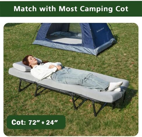 3.5" Extra Thick Foam Camping Mattress, Waterproof Cover & Travel Bag, Portable Sleeping Pad for Car/Tent/Cot/SUV/Trunk/Floor/Guest Bed in Saudi Arabia