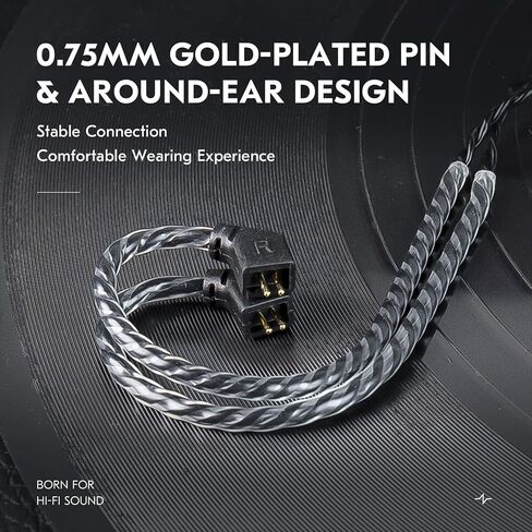 KZ ZS10 Pro IEM Cable, 2 Meter Long in Ear Monitor Cable, CCZ C01 4N OFC Upgraded Earbuds Cord for ZSN PRO X, Castor, EDX PRO, ZS12 PRO X, ZS10 PROX, ZAR,ZAS, CCA CRA (2m, QDC-Pins Without Mic, Black) in Saudi Arabia
