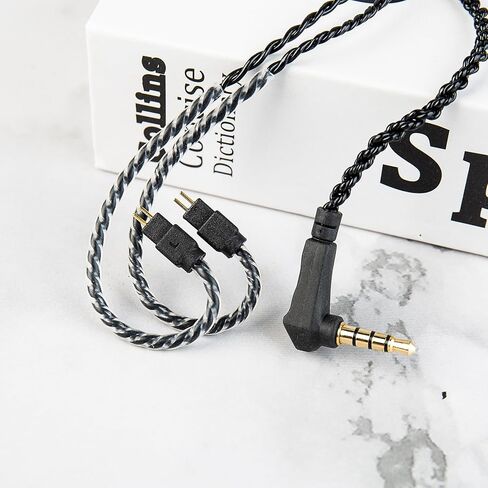 KZ ZS10 Pro IEM Cable, 2 Meter Long in Ear Monitor Cable, CCZ C01 4N OFC Upgraded Earbuds Cord for ZSN PRO X, Castor, EDX PRO, ZS12 PRO X, ZS10 PROX, ZAR,ZAS, CCA CRA (2m, QDC-Pins Without Mic, Black) in Saudi Arabia