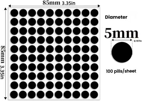 100pcs ملصقات حجب LED LED لـ Ray-Ban Meta Wayfarer/Skyler/headliner accessories و Rayneo V3 ، ملصقات تعتيم ملصقات تعتيم للضوء للنظارات الذكية (من أجل Ray-Ban Meta) in Kuwait