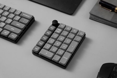 Keychron K0 Max QMK Wireless Custom Number Low-Profile RGB Backlit(Hot-Swappable) Banana Switch Keypad,2.4 GHz & Bluetooth 5.3 Connection, 1000Hz Polling Rate-Knob in Saudi Arabia
