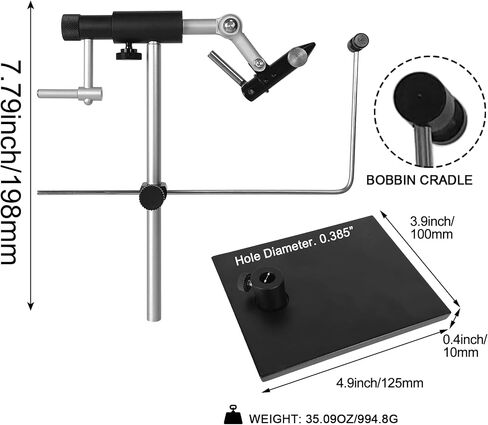 Aventik TrueGrip Fly Tying Vise with 360° Rotary Function – Smooth Ball Bearing System, Adjustable Tension, Durable Hook Jaws (Fits 26 to 4/0) in Saudi Arabia