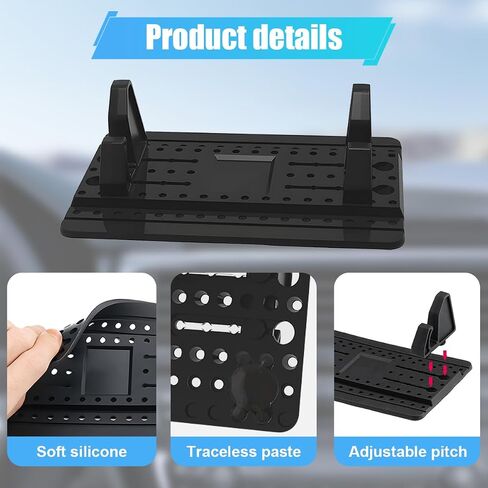 Cell Phone Holder for Car Dashboard - Adjustable Silicone Phone Mount Car Pad Mat - Universal Anti-Slip Vehicle GPS Mounting Mat Cellphone Stand for Smartphones Navigation in Saudi Arabia