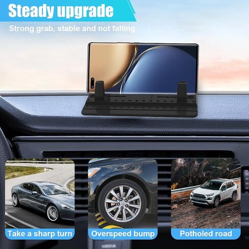 Cell Phone Holder for Car Dashboard - Adjustable Silicone Phone Mount Car Pad Mat - Universal Anti-Slip Vehicle GPS Mounting Mat Cellphone Stand for Smartphones Navigation in Saudi Arabia