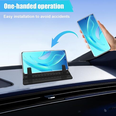 Cell Phone Holder for Car Dashboard - Adjustable Silicone Phone Mount Car Pad Mat - Universal Anti-Slip Vehicle GPS Mounting Mat Cellphone Stand for Smartphones Navigation in Saudi Arabia