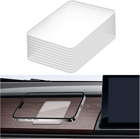 Car Dashboard Anti-Slip Mat, 2.95" x 2.48" Transparent Traceless Auto Dash Sticky Gel Pad, Washable & Reusable Double-Sided Gripping Pad for Vehicle, Office, Home (5PCS) in Saudi Arabia