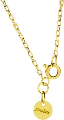 Anelise 14K Solid Gold Cross Necklaces for Women | Crucifix Pendant Necklace | Diamond Cross Necklace for Women | Dainty Necklaces | 18" | Gemstone Real Yellow Fine Gold in Saudi Arabia