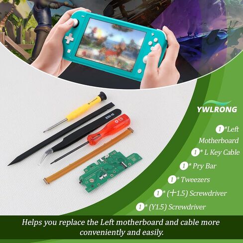 Left L Side Motherboard لـ Nintendo Switch Lite L Button Button Ribbon Cable Board PCB HDH-Sakyo-01 مع أدوات الإصلاح in Saudi Arabia
