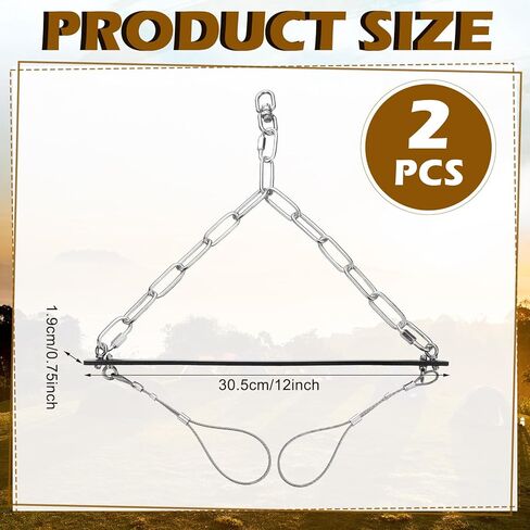 Lasnten 2 حزمة Gambrel Arbbit Hanger لحيوانات صغيرة الحجم حيوانات أرنب شماعات الصيد المحمولة المدمجة Skinning Gambrel Hopper Popper Dispatcher لمعالجة الأرنب والراكين الصغيرة in Kuwait