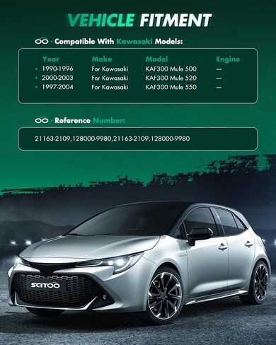 مبتدئين SCITOO 128000-9980 18450N مناسب لـ Kawasaki (UTV) KAF300 Mule 500/520/550 286cc KM-21163-2109 in Saudi Arabia
