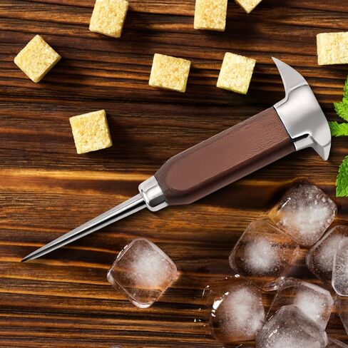 اختيار الجليد مع مقبض بيتشوود وتصميم مزدوج الفولاذ المقاوم للصدأ ، 6.8 بوصة ، مقاوم للصدأ مع درع واقية لسهولة تقسيم الجليد in Kuwait