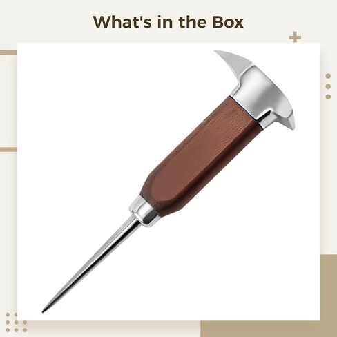 اختيار الجليد مع مقبض بيتشوود وتصميم مزدوج الفولاذ المقاوم للصدأ ، 6.8 بوصة ، مقاوم للصدأ مع درع واقية لسهولة تقسيم الجليد in Kuwait