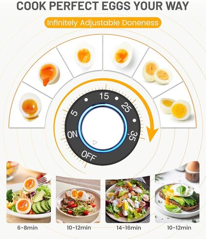 Electric Egg Cooker for Hard Boiled Eggs Adjustable Timer Egg Boiler Machine Rapid Egg Steamer 8 Eggs Capacity Stainless Steel Egg Maker Egg Poacher with Auto Shut-Off in Saudi Arabia