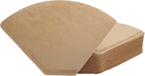 #4 Cone Coffee Filter 8-12 cup, Unbleached Natural Paper, No Blowout, Disposable for Pour Over and Drip Coffee Maker, 100 Count in Saudi Arabia