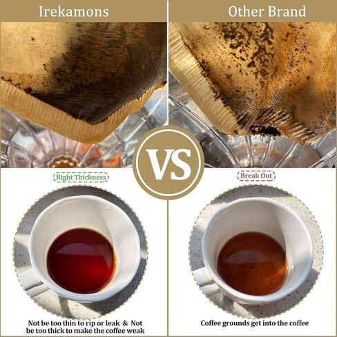 #4 Cone Coffee Filter 8-12 cup, Unbleached Natural Paper, No Blowout, Disposable for Pour Over and Drip Coffee Maker, 100 Count in Saudi Arabia