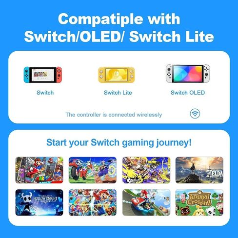 وحدة تحكم مفتاح Cimenntu لوحدة التحكم في مفتاح Nintendo ، إكسسوارات استبدال وحدة التحكم مع الاهتزاز المزدوج/التحكم/الحركة/لقطة الشاشة in Saudi Arabia