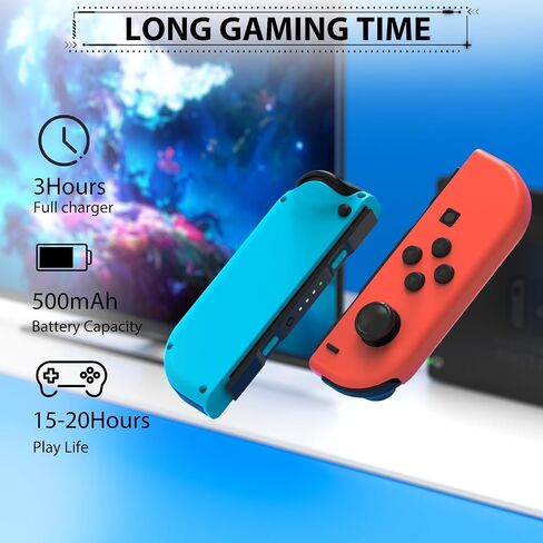 وحدة تحكم مفتاح Cimenntu لوحدة التحكم في مفتاح Nintendo ، إكسسوارات استبدال وحدة التحكم مع الاهتزاز المزدوج/التحكم/الحركة/لقطة الشاشة in Saudi Arabia