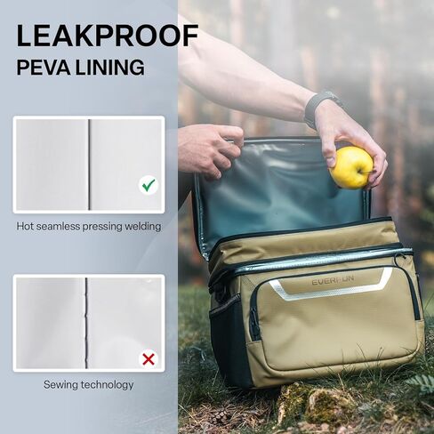 Everfun Small Cooler Lunch Box Mini Leak-Probroot ناعم مزدوج Deck 24 يمكن أن يكون الشخص المعزول المعزول قابلاً للطي محمولة حقيبة غداء مقاومة للماء على الرجال in Kuwait