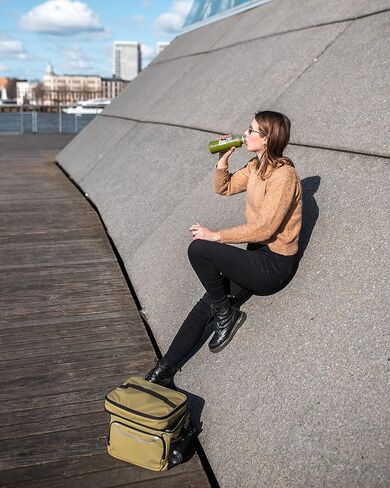 Everfun Small Cooler Lunch Box Mini Leak-Probroot ناعم مزدوج Deck 24 يمكن أن يكون الشخص المعزول المعزول قابلاً للطي محمولة حقيبة غداء مقاومة للماء على الرجال in Kuwait