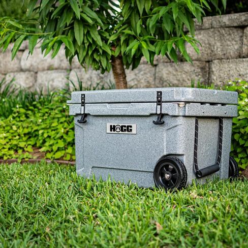 Hogg 65 Qt معزول مبرد مع عجلات ومقابض ، وصدر الثلج المتداول مع عجلات ، ومبردات ذات عجلات ذات عجلات من أجل التخييم ، والمشروبات ، في الهواء الطلق ، 65QT الأزرق in Kuwait